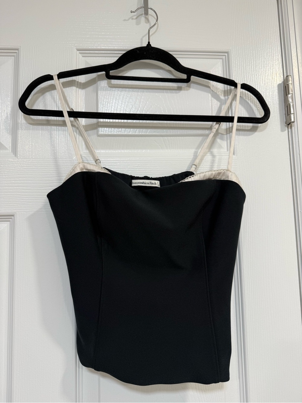 Abercrombie & Fitch Black Top with Cream Trim